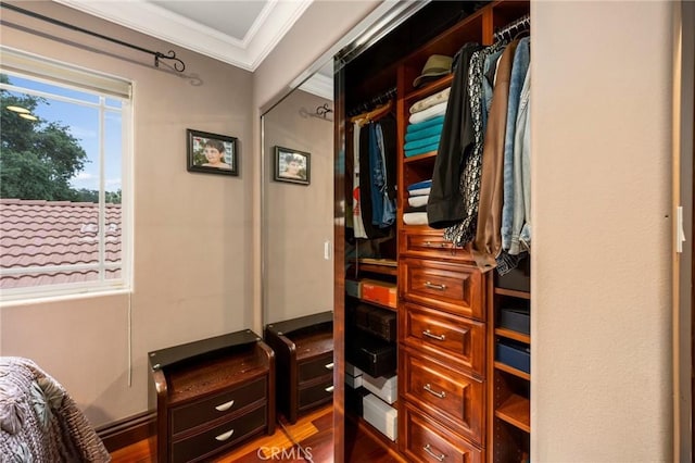 10610 Oak Tree Way, Sunland, CA 91040 - spacious closet featuring wood finished floors