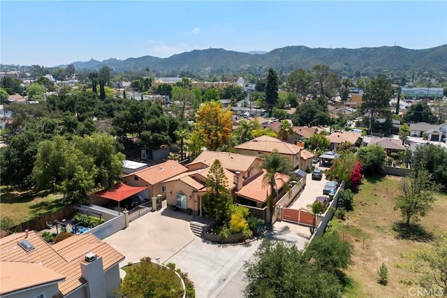 10610 Oak Tree Way, Sunland, CA 91040 - aerial perspective of suburban area with a mountain backdrop