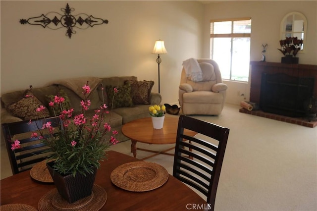 26693 Spotted Pony Dr, Corona, CA 92883 - living room featuring a brick fireplace