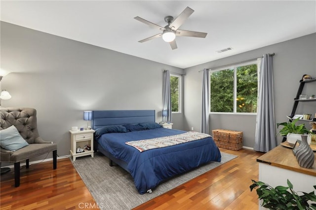 103 Corte Tierra Bella, San Clemente, CA 92673 - bedroom with wood finished floors, baseboards, and ceiling fan