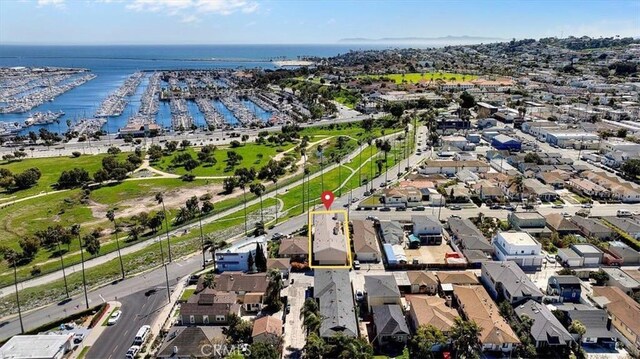 320 W 19th St Unit 1, San Pedro, CA 90731 - aerial view of property's location featuring a nearby body of water, numerous boat docks, and nearby suburban area