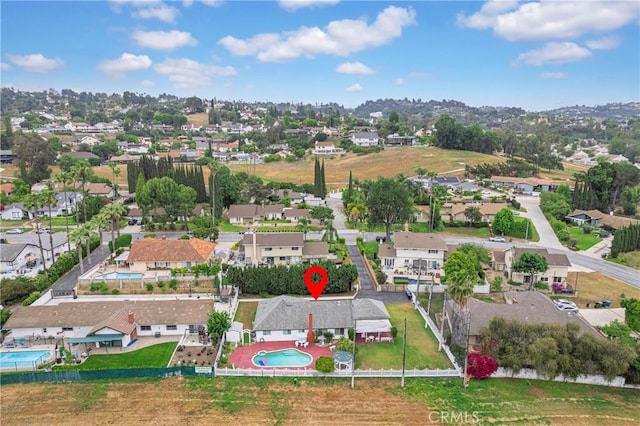 20043 Emerald Meadow Dr, Walnut, CA 91789 - aerial perspective of suburban area featuring a pool