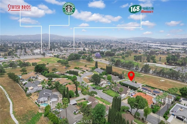 20043 Emerald Meadow Dr, Walnut, CA 91789 - aerial view of property and surrounding area with a mountain backdrop and nearby suburban area