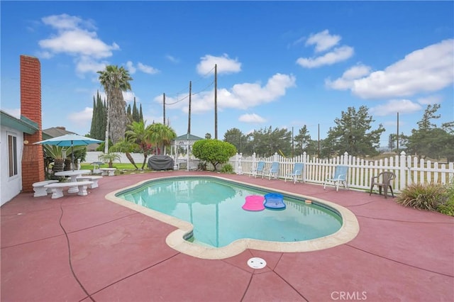 20043 Emerald Meadow Dr, Walnut, CA 91789 - view of swimming pool with a patio area and a fenced backyard