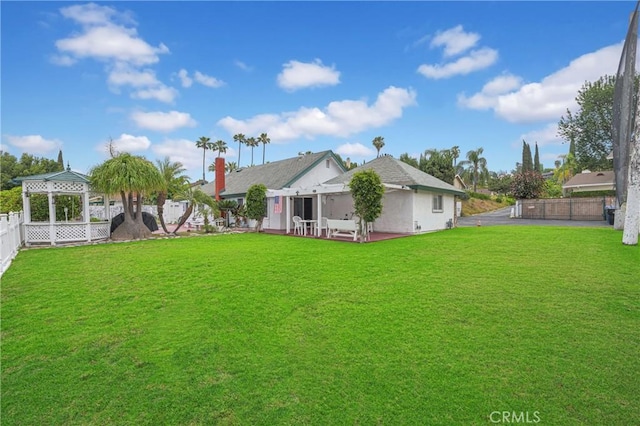 20043 Emerald Meadow Dr, Walnut, CA 91789 - view of yard with a gazebo and a patio area