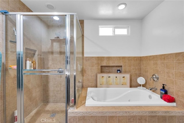 20043 Emerald Meadow Dr, Walnut, CA 91789 - full bath with a tub with jets and a shower stall