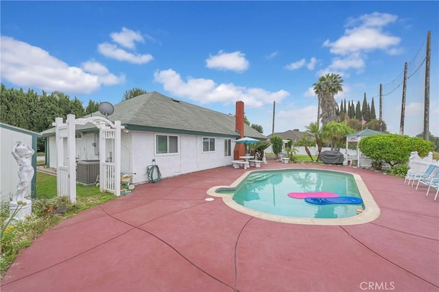 20043 Emerald Meadow Dr, Walnut, CA 91789 - view of pool with a patio area and central AC