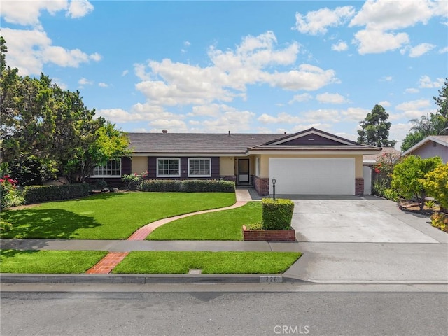226 Breting Way, Placentia, CA 92870 - single story home with an attached garage, a front lawn, driveway, and stucco siding
