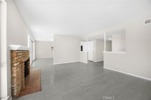 226 Breting Way, Placentia, CA 92870 - unfurnished living room featuring a fireplace and baseboards