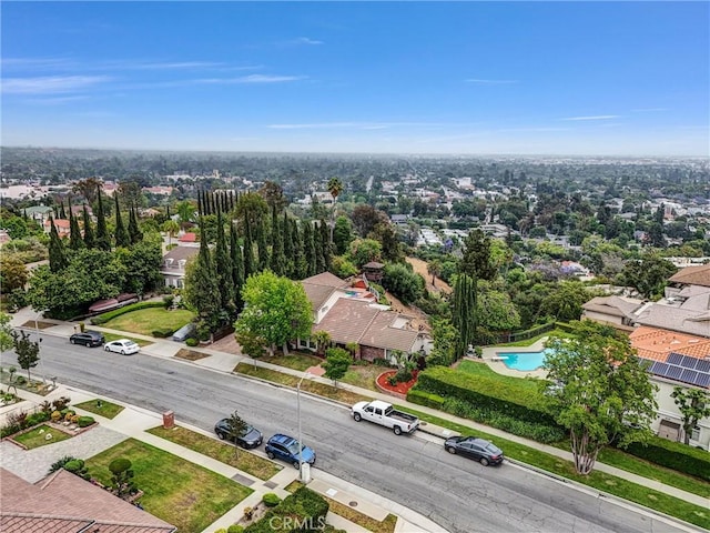 1512 Camino Lindo, South Pasadena, CA 91030 - aerial perspective of suburban area featuring a pool
