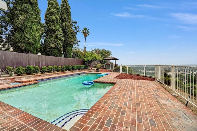1512 Camino Lindo, South Pasadena, CA 91030 - view of pool with a gazebo, a fenced backyard, and a patio area
