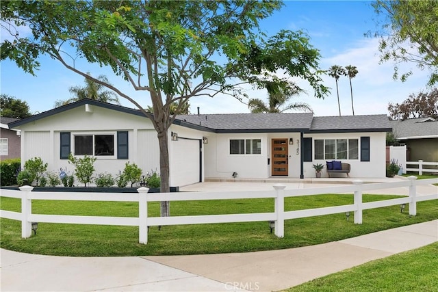 3145 Sicily Ave, Costa Mesa, CA 92626 - ranch-style house with a garage, concrete driveway, and a shingled roof