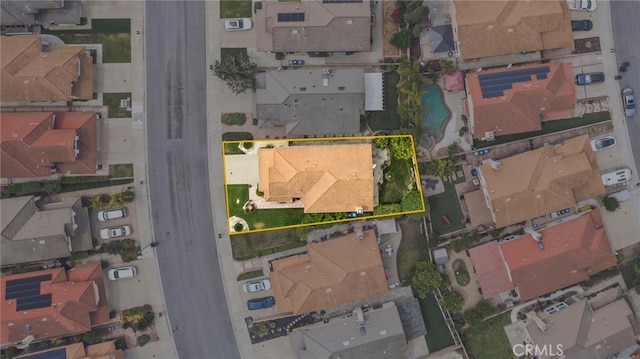 14252 Parkside Ct, Chino Hills, CA 91709 - aerial view of residential area with property parcel outlined