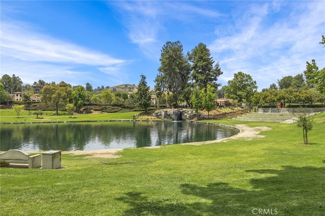 14252 Parkside Ct, Chino Hills, CA 91709 - view of community with a water view and a lawn