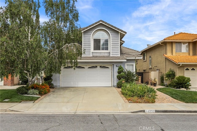 14252 Parkside Ct, Chino Hills, CA 91709 - traditional-style house featuring concrete driveway, a garage, stucco siding, and a tile roof