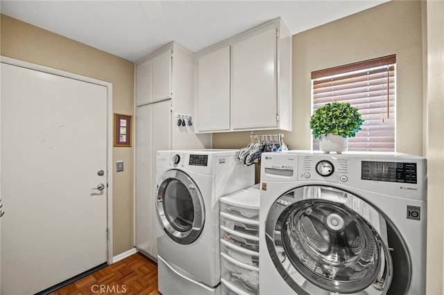 14252 Parkside Ct, Chino Hills, CA 91709 - laundry area featuring cabinet space and washer and dryer