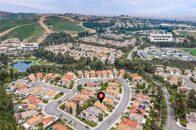 14252 Parkside Ct, Chino Hills, CA 91709 - aerial view of property and surrounding area featuring nearby suburban area and a nearby body of water