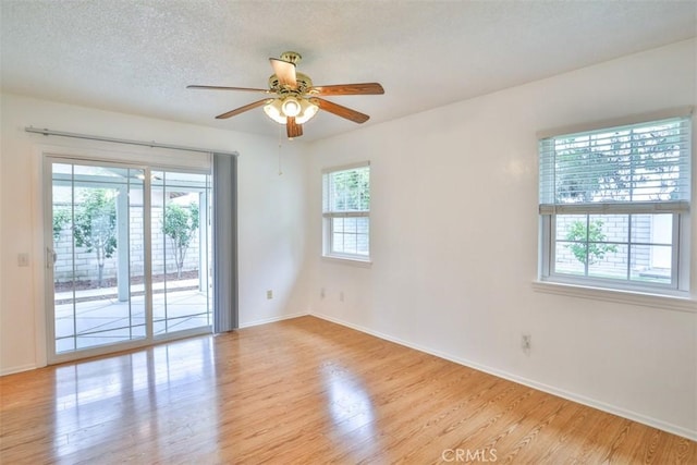 10249 Candlewood St, Rancho Cucamonga, CA 91730 - unfurnished room featuring wood finished floors, ceiling fan, baseboards, and a textured ceiling