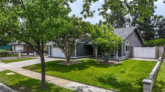 10249 Candlewood St, Rancho Cucamonga, CA 91730 - view of property hidden behind natural elements featuring concrete driveway, an attached garage, and a shingled roof