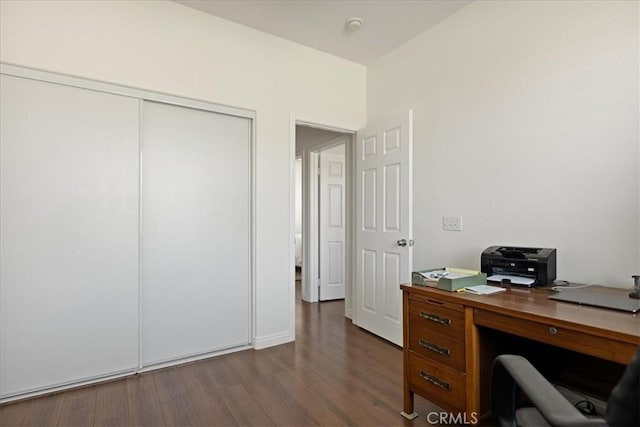 1467 Hunter Moon Way, Beaumont, CA 92223 - office area with dark wood-style flooring