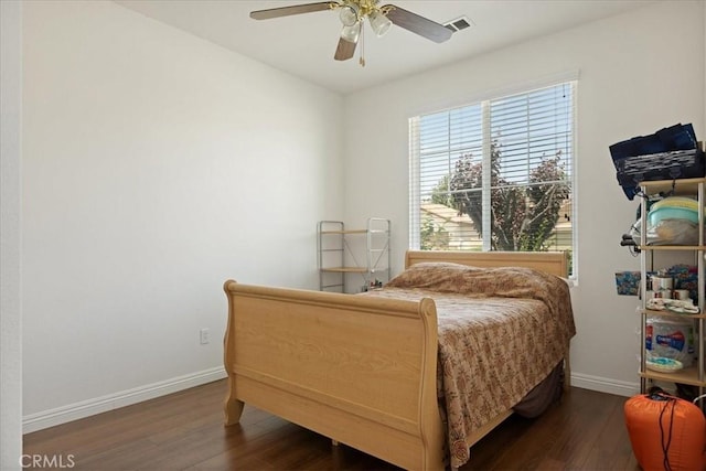 1467 Hunter Moon Way, Beaumont, CA 92223 - bedroom featuring baseboards, wood finished floors, and a ceiling fan