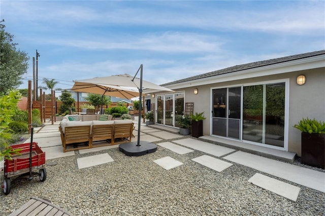 6017 Carnegie St, San Diego, CA 92122 - view of patio featuring an outdoor hangout area