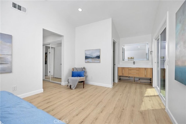 1348 Sandia St, Corona, CA 92882 - bedroom featuring wood finished floors, baseboards, ensuite bath, and recessed lighting
