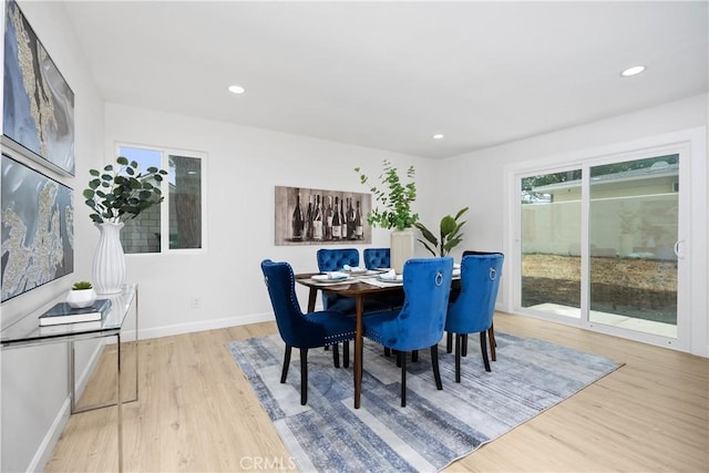 1348 Sandia St, Corona, CA 92882 - dining space featuring wood finished floors, baseboards, and recessed lighting
