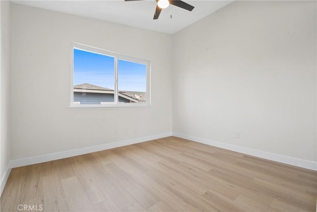 921 Boon Pl Unit A, Corona, CA 92881 - empty room with ceiling fan, light wood-style floors, and baseboards
