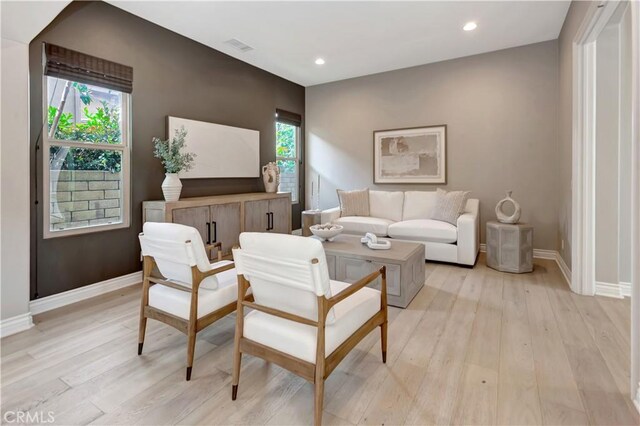 29310 Paseo Palmar, San Juan Capistrano, CA 92675 - living room featuring light wood-style flooring, baseboards, and recessed lighting