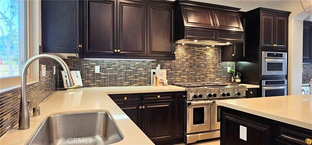29310 Paseo Palmar, San Juan Capistrano, CA 92675 - kitchen featuring stainless steel appliances, a sink, and light countertops