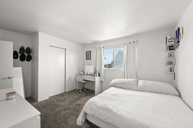 22432245 S Lanoitan, National City, CA 91950 - bedroom with dark carpet, a closet, and a desk
