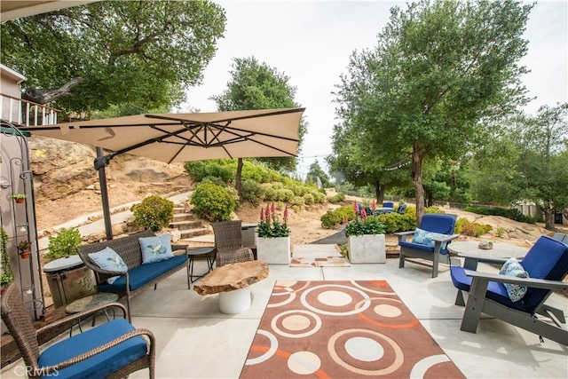 23328 Valley Circle Blvd, Chatsworth, CA 91311 - view of patio / terrace with outdoor lounge area