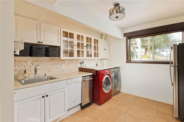 23328 Valley Circle Blvd, Chatsworth, CA 91311 - laundry area featuring washer and clothes dryer and baseboards