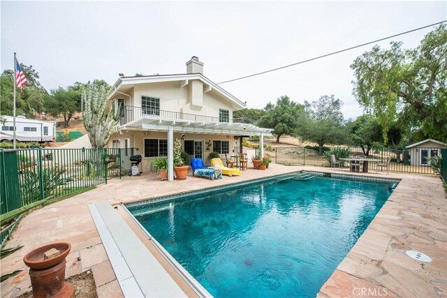23328 Valley Circle Blvd, Chatsworth, CA 91311 - view of pool with a pergola and a patio area
