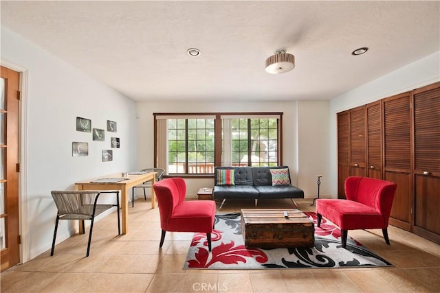 23328 Valley Circle Blvd, Chatsworth, CA 91311 - living area featuring light tile patterned floors and recessed lighting