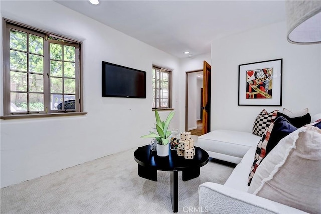 2917 N Poinsettia Ave, Manhattan Beach, CA 90266 - carpeted living area with recessed lighting
