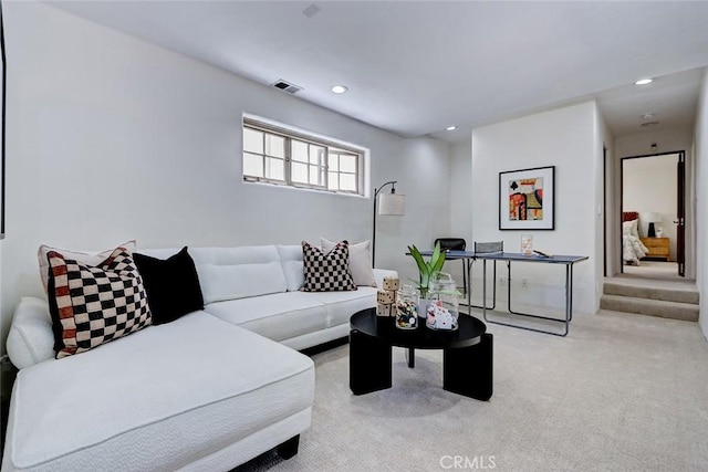 2917 N Poinsettia Ave, Manhattan Beach, CA 90266 - carpeted living area featuring recessed lighting
