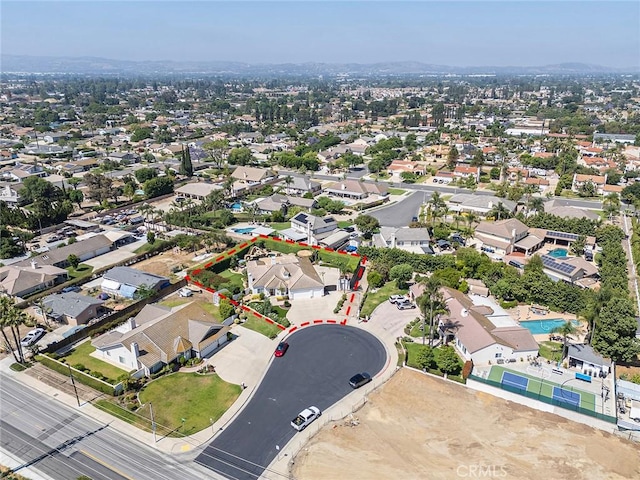 1459 W Quince Ct, Ontario, CA 91762 - aerial view of property's location with property parcel outlined and nearby suburban area