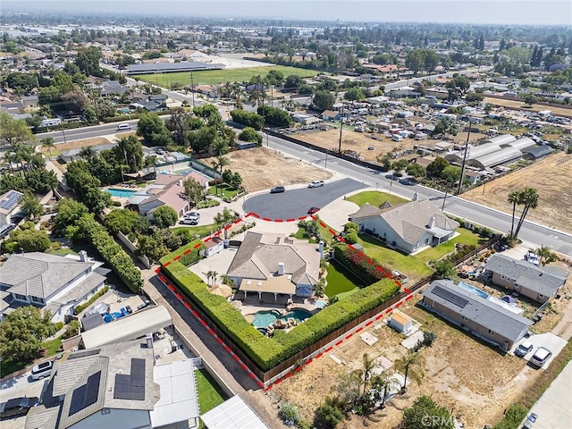 1459 W Quince Ct, Ontario, CA 91762 - aerial perspective of suburban area with property boundaries highlighted