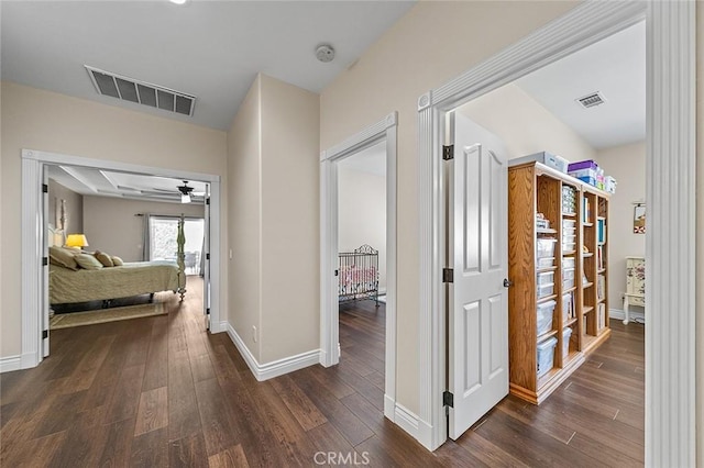 1459 W Quince Ct, Ontario, CA 91762 - hallway with dark wood finished floors and baseboards