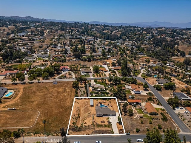 16481 Valle Vista Way, Riverside, CA 92506 - aerial overview of property's location with property boundaries highlighted and mountains