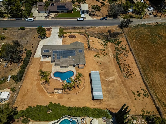 16481 Valle Vista Way, Riverside, CA 92506 - aerial view of property and surrounding area featuring a pool