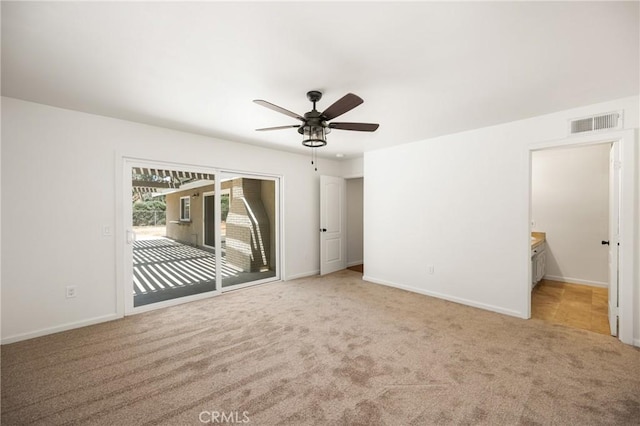 16481 Valle Vista Way, Riverside, CA 92506 - spare room with ceiling fan, light carpet, and baseboards