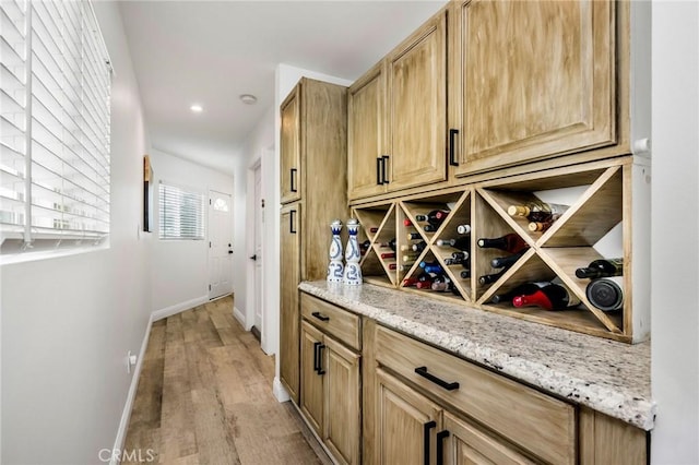 4852 W 129th St, Hawthorne, CA 90250 - wine area with light wood-style floors and recessed lighting