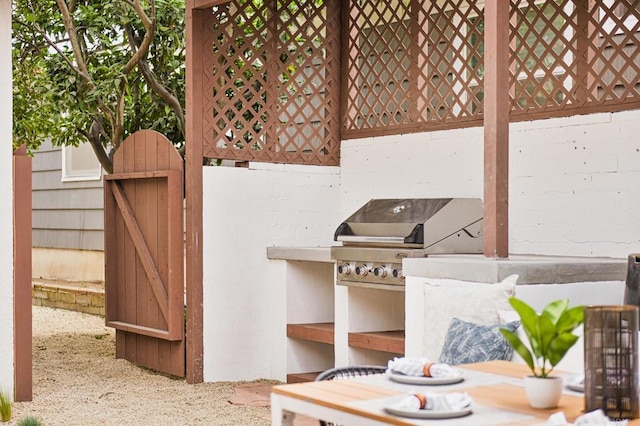 3728 Wawona Dr, San Diego, CA 92107 - view of patio / terrace featuring a gate and a grill