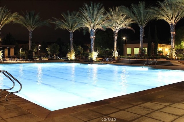 123 Windham, Irvine, CA 92620 - pool at night with a community pool