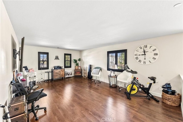 7925 Hemingway Ct, Fontana, CA 92336 - home office with wood finished floors and baseboards