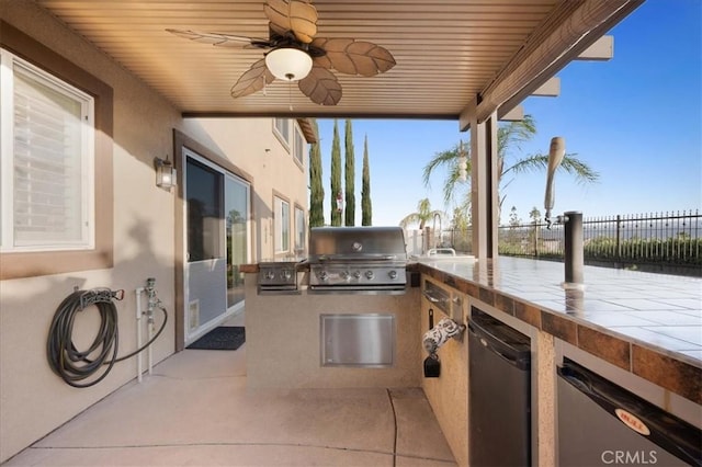 23501 Brigin Pl, Murrieta, CA 92562 - view of patio featuring ceiling fan