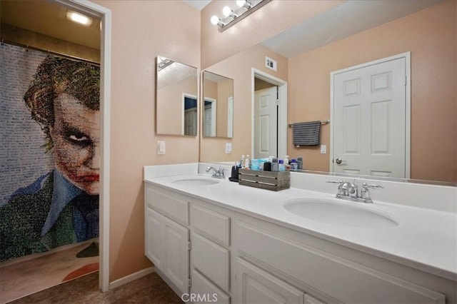 23501 Brigin Pl, Murrieta, CA 92562 - full bath with double vanity and tile patterned flooring